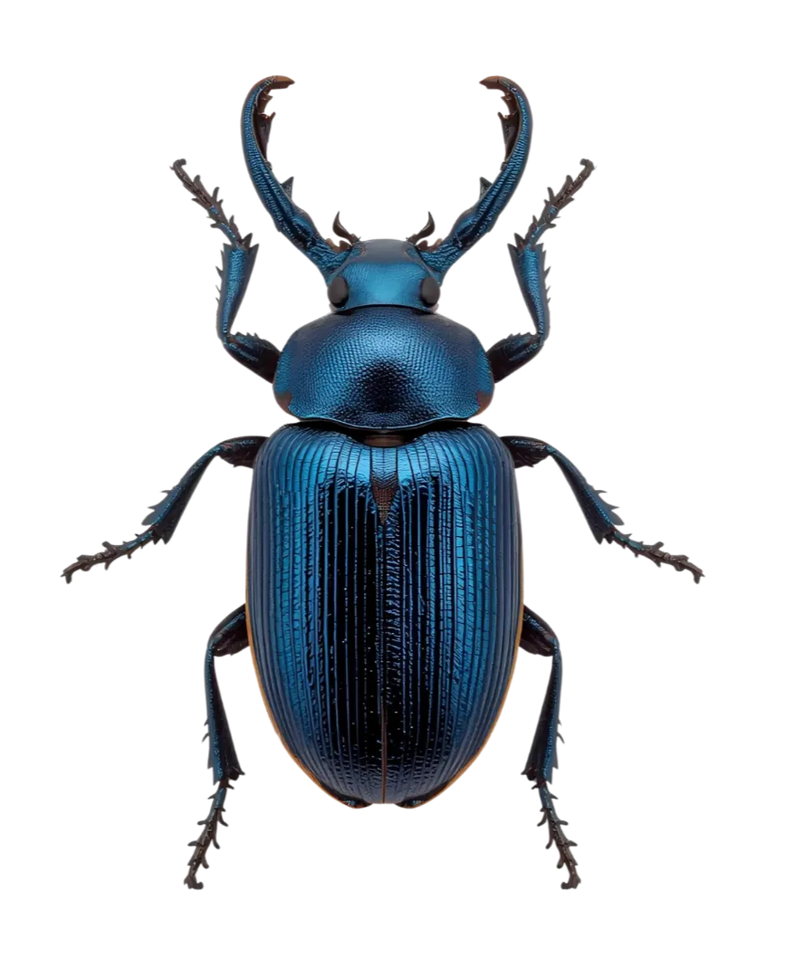 Blue beetle illustration