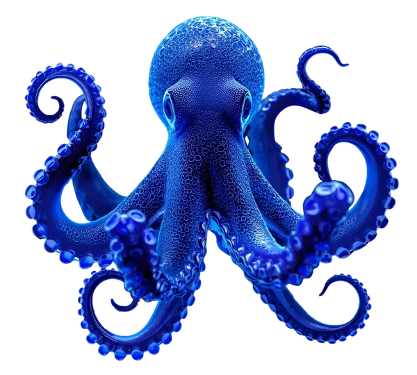 Blue octopus illustration
